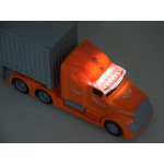 Oranžovo sivý kamión + svetelné a zvukové efekty